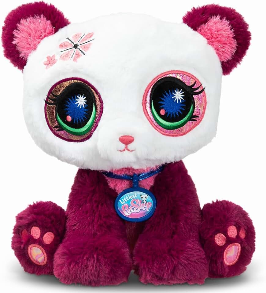 Littlest Pet Shop - Plüschpanda 25 cm - Littlest Pet Shop LPS Deluxe Panda – Niedliche Plüschtiere mit großen, glänzenden Augen – Spielzeug für Kinder ab 4 Jahren – BF00669