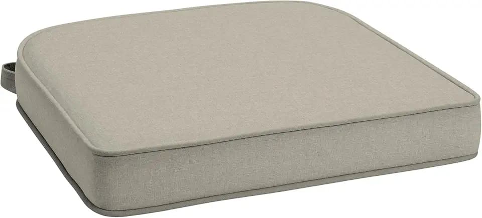 Arden Outdoor Rounded Back Seat Cushion, 20x19, Heathered Taupe