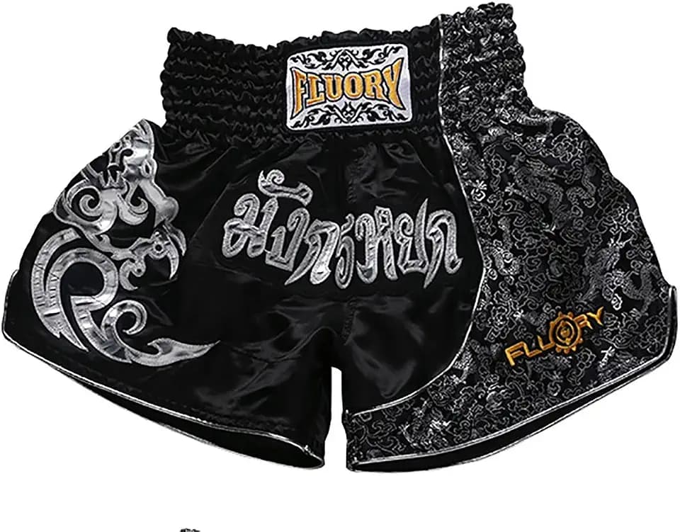 FLUORY Muay Thai Fight Shorts,MMA Shorts Clothing Training Cage Fighting Grappling Martial Arts Kickboxing Shorts Clothing