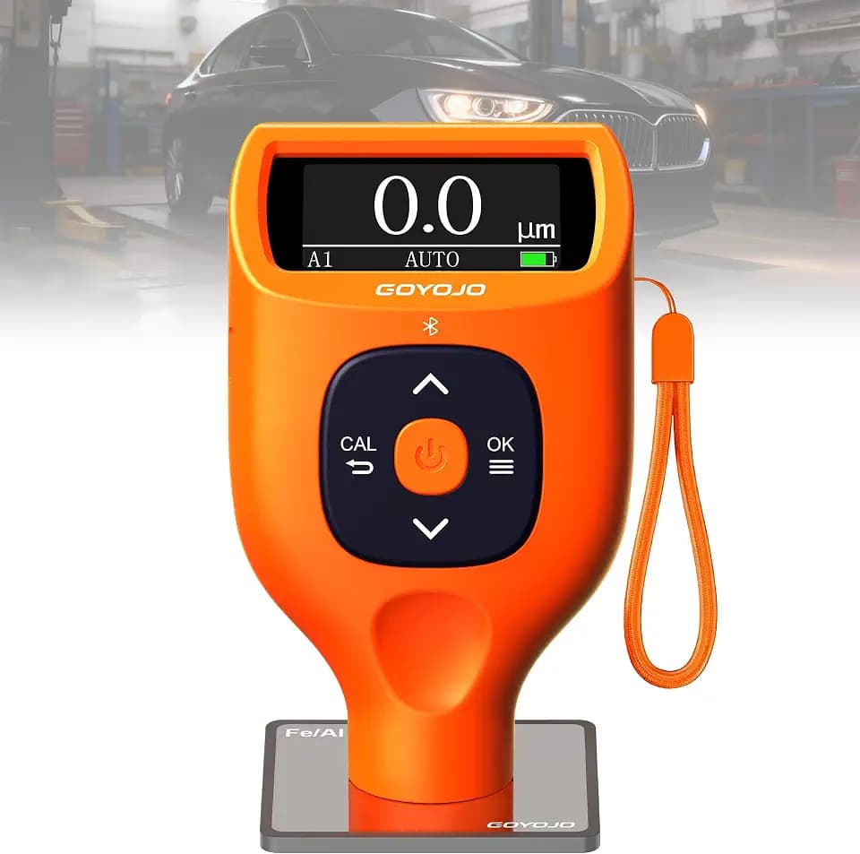 GOYOJO Lackdickenmessgerät Auto 0–2000 μm – Schichtdickenmessgerät Digital für Auto Karosserie, Misst auf Stahl Aluminium Zink, Ideal für Gebrauchtwagenprüfung mit Auto-Erkennung