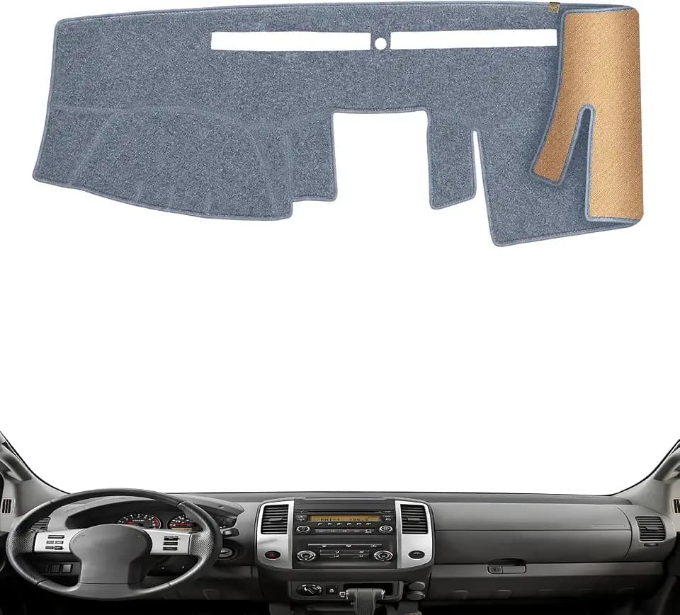 Dashboard Cover Dash Mat Fit for Ni-ssan 2021-2005 Frontier,15-05 Xterra,(12-05 Pathfinder W/o NAV) /12-09 Su-zuki Equator Car Dash Board Mat Anti-Glare Carpet,Non-Slip Pad (Grey)