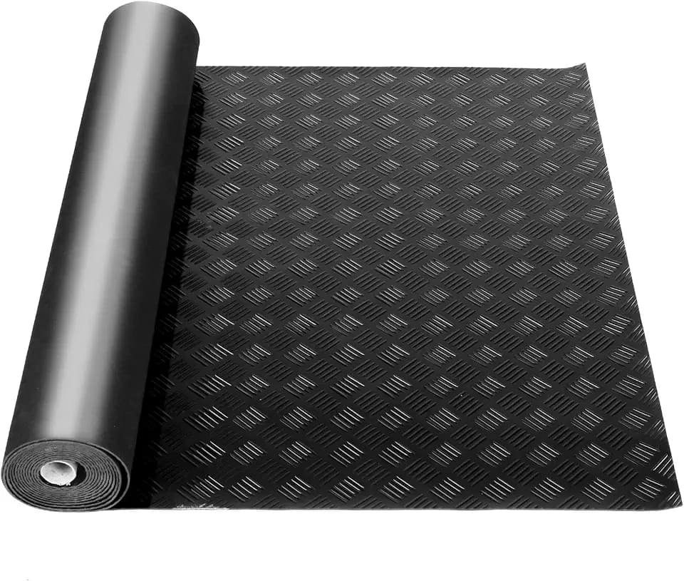uyoyous Eisenhaltig Gummimatte 500cm x 100cm Garagenboden rutschfest Meterware 3mm Gummimatten Antirutschmatte Schutzmatte Gummi Matte für Keller, Werkstatt, Garage, Fitnessstudios, Anlage, Lager