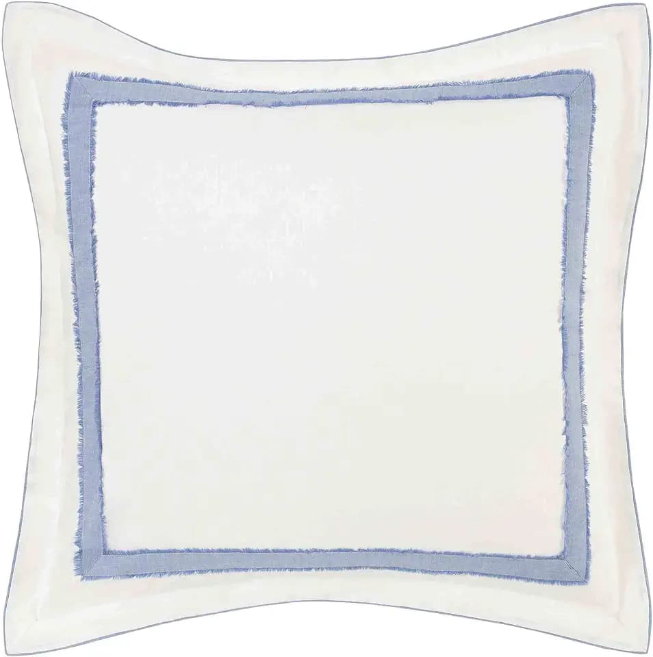 Laura Ashley - European Sham Cover, Faux Linen Decorative Pillow Cover