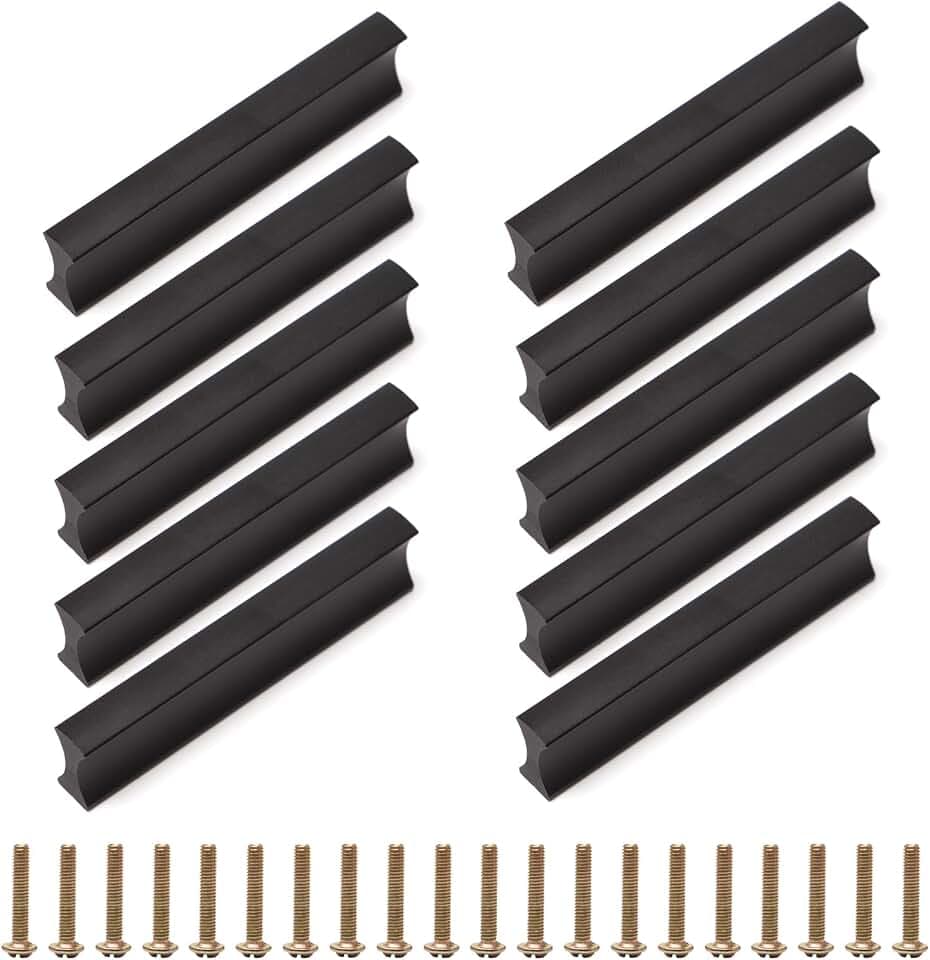 10 Stück 64mm Möbelgriffe Schwarz für Schubladen Schrank Möbel