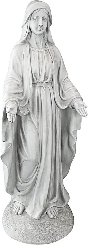 Design Toscano Madonna von Notre Dame Gartenfigur, Maße: 34,5 x 33 x 91,5 cm