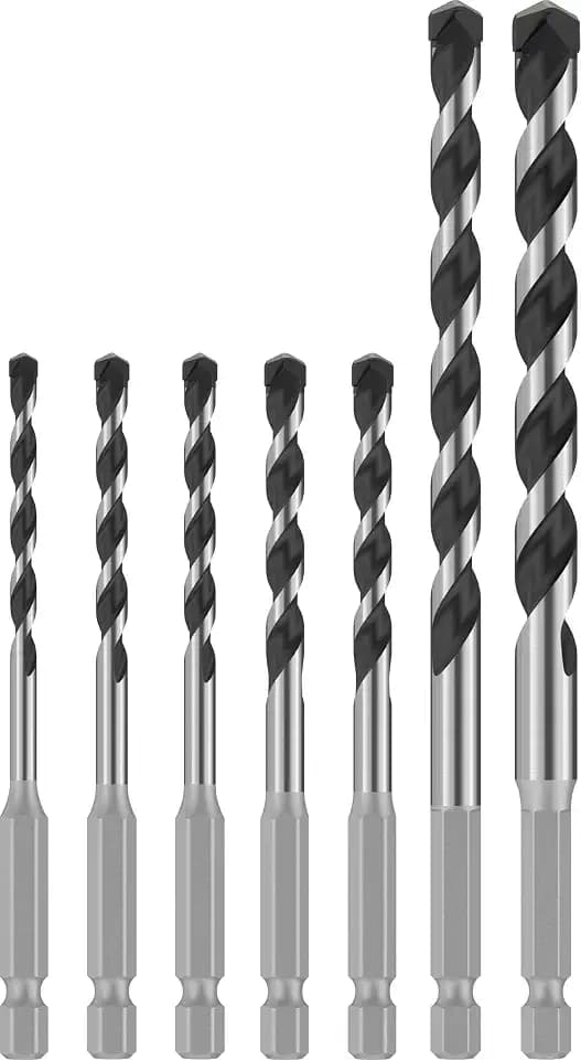 Bosch 7x PRO HEX-5 Bohrer-Set, 4x100, 5x100, 5x100, 6x100, 6x100, 8x150, 10
