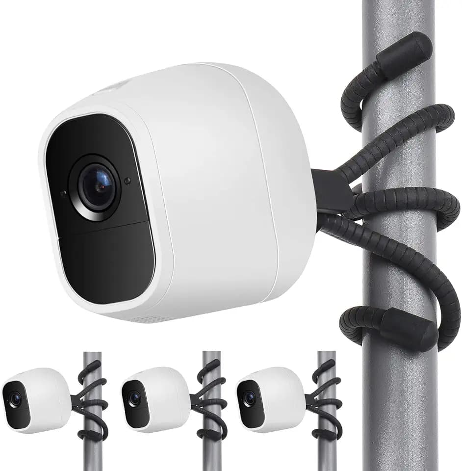 Uogw 3 Pack Flexible Tripod Compatible with Arlo Pro 4/Pro 2/Pro,Arlo Ultra,Arlo Baby,Arlo Pro 3,Arlo Go,Arlo Pro 5S 2K,Go 2,Wall Mount Bracket,Attach Your Arlo Home Security Camera Everywhere-Black