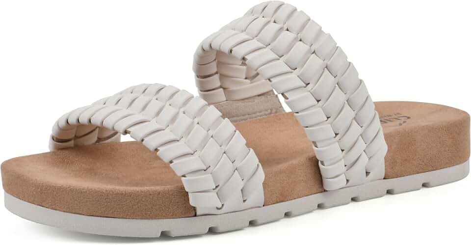 CLIFFS BY WHITE MOUNTAIN Women's Thankful Double Strap Slide Sandal