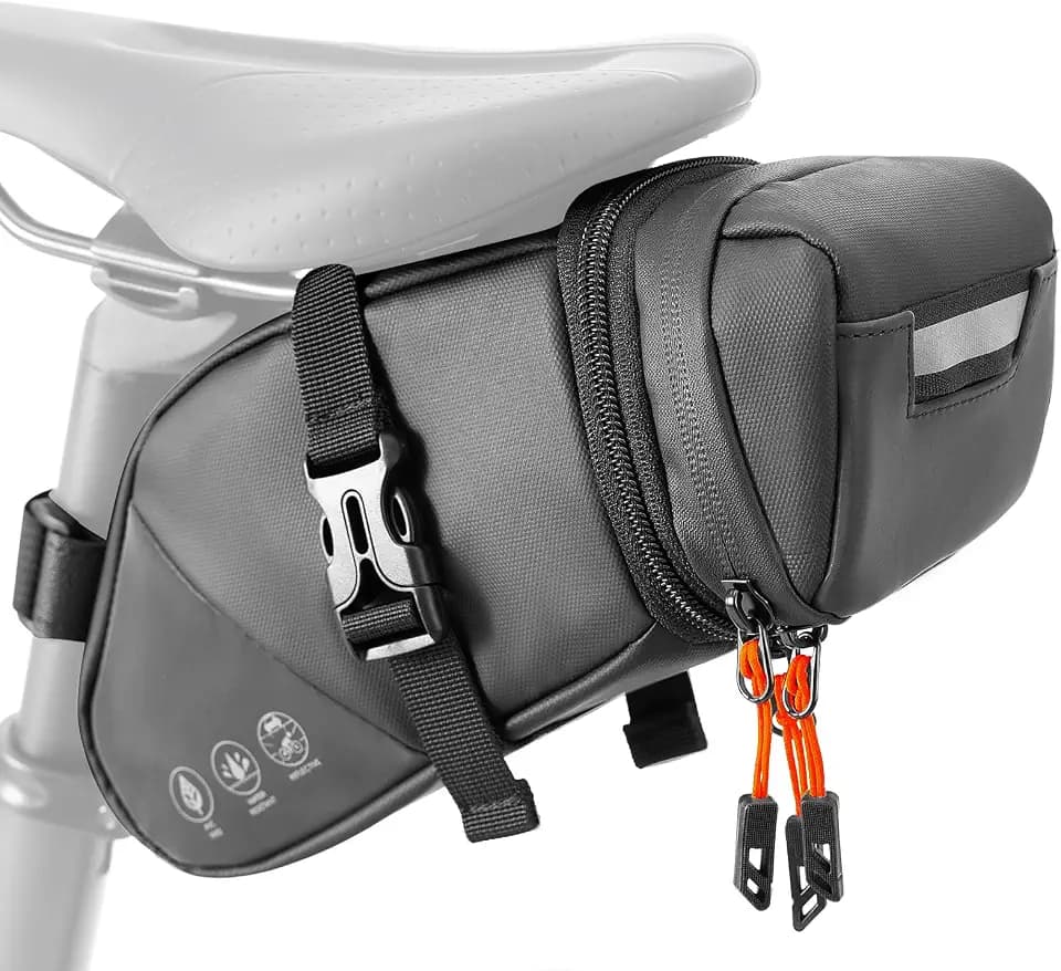 NDakter Bike Saddle Bag Expandable Under Seat Bicycle Seat Bag 1.5-2L