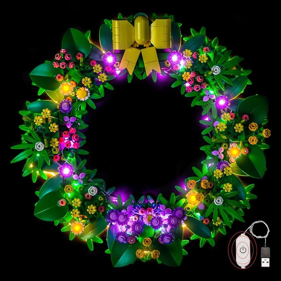 LocoLee Light kit Compatible with Lego 40957 Spring Wreath - No Actual Model Only Lights, LED Lighting Accessories Compatible with Lego Spring Wreath
