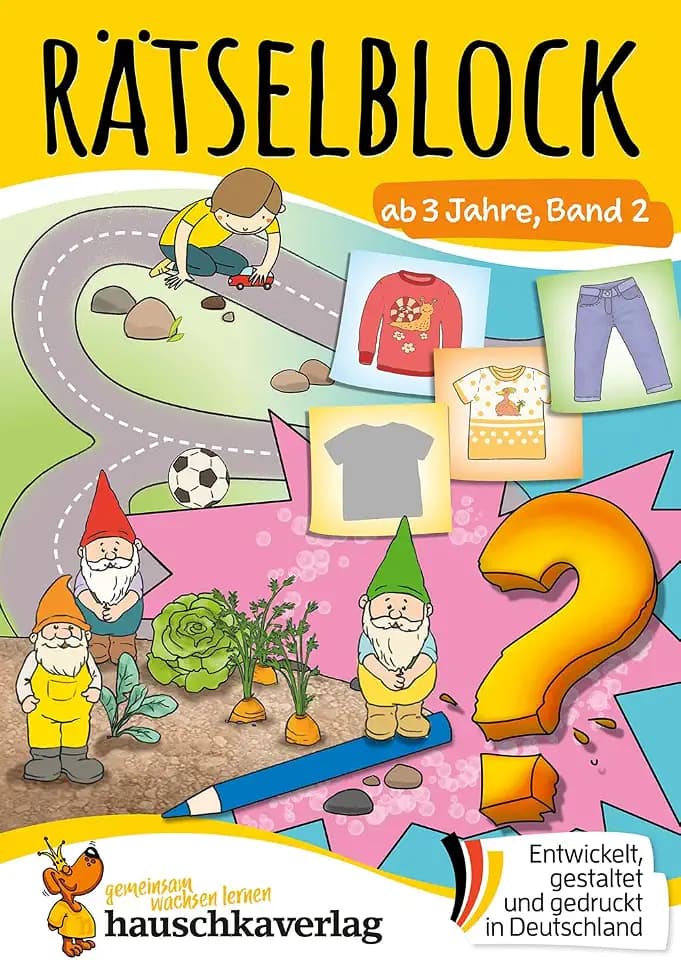 Rätselblock ab 3 Jahre, Band 2: Bunter Rätselspaß für den Kindergarten - Fehlersuche, Labyrinth, knobeln und logisches Denken fördern (Rätselbücher, Band 645)