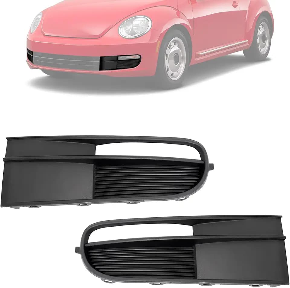 HECASA Fog Light Bezel LH&RH Compatible with 12-19 Beetle Bumper Driving