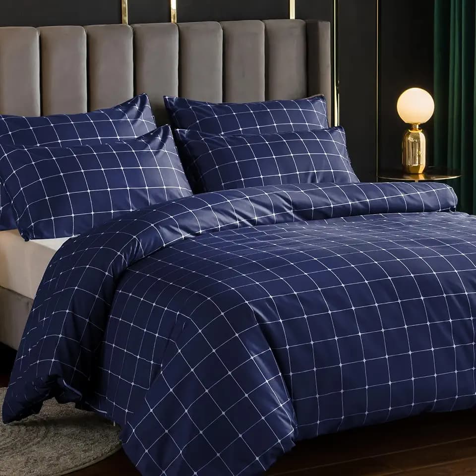 Lazzaro Bettwäsche-Set für King-Size-Bett, Premium-Mikrofaser, Kingsize-Bettbezug, ultraweich, hypoallergen, wendbar, Bettwäsche-Set mit Reißverschluss