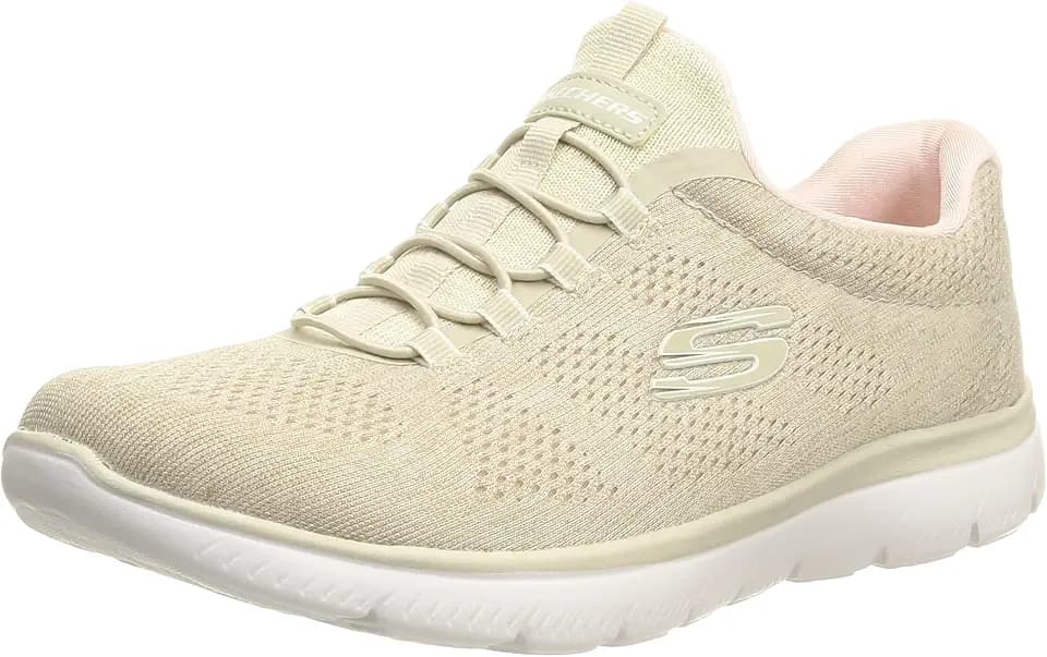 Skechers Summits Fun Flare Damen Sneaker, Taupe Pink Tppk, 38 EU Weit