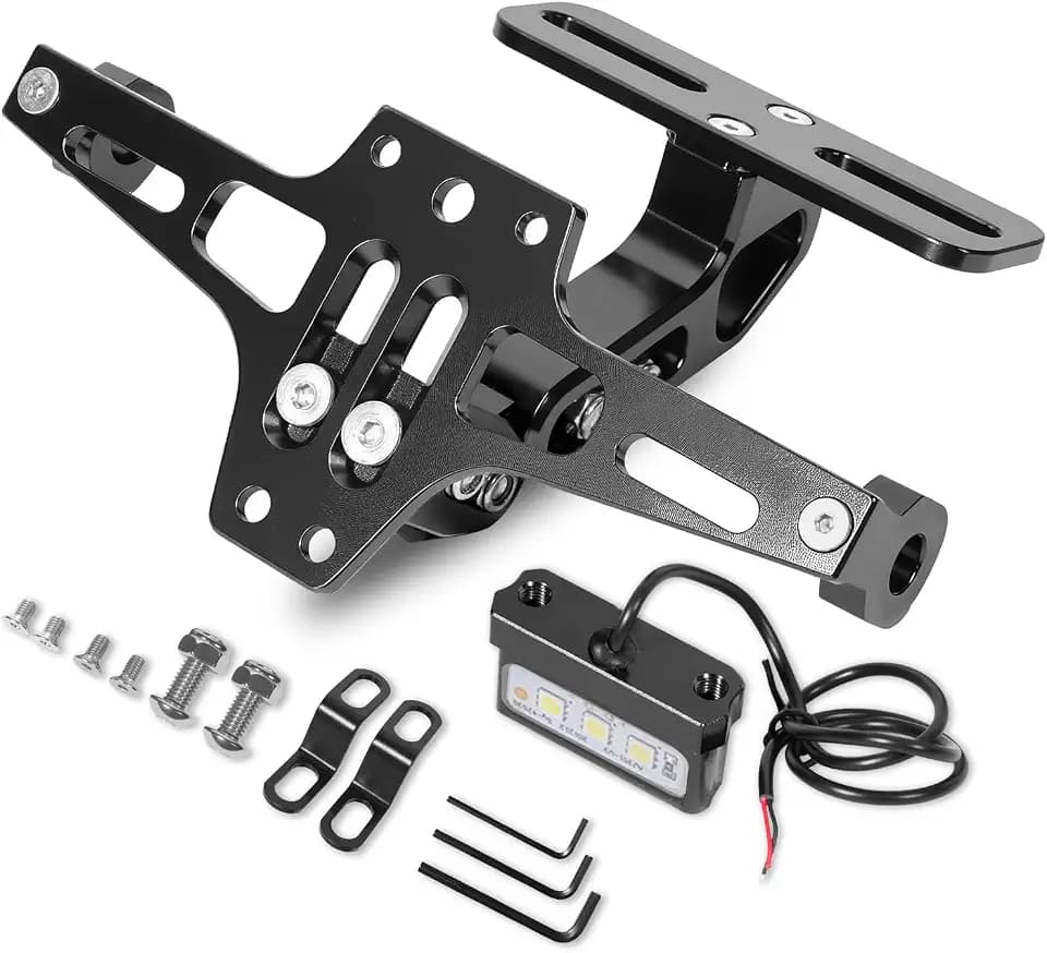 MDPROMCP Motorcycle License Plate Bracket Fender Eliminator With LED Light