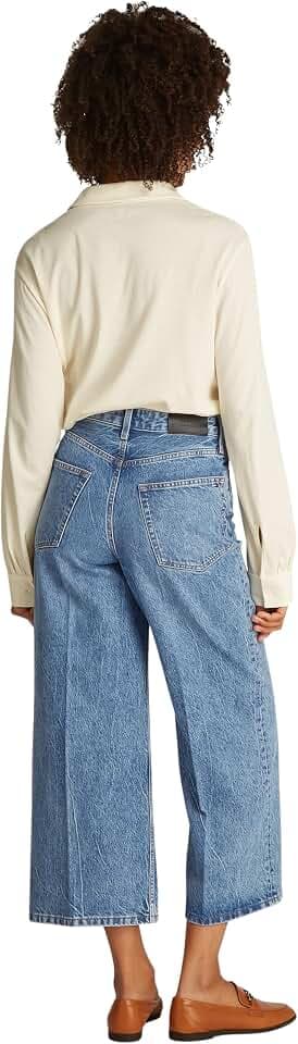 Tommy Hilfiger Damen Jeans Hose Wide Leg High Waist