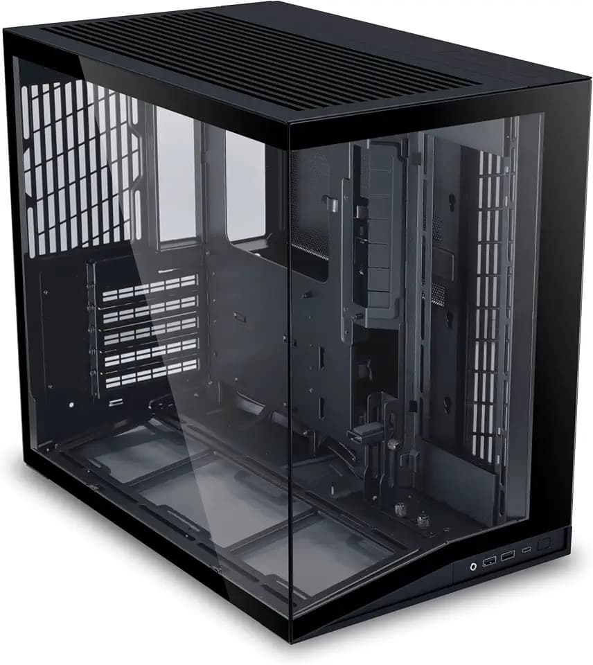 Lian Li O11D Mini V2 Compact ATX Mid-Tower PC Case, Black, No Fans