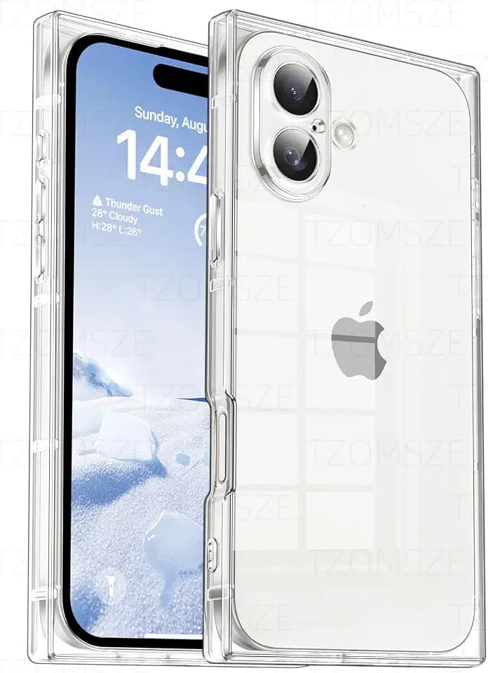 Tzomsze Case Compatible with iPhone 17 Clear Case,Camera Protection,Reinforced Corners TPU Slim Shockproof Case Cover for Women Girls 6.1 inch-Clear
