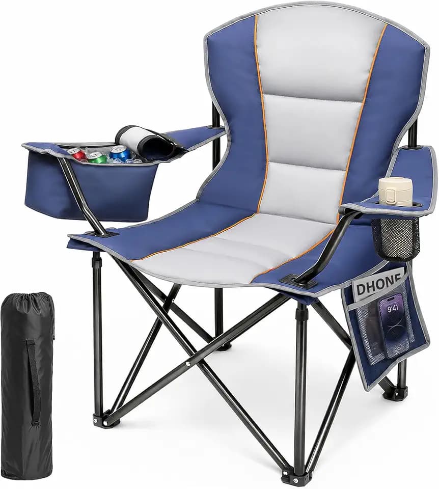 ZENPETIO Camping Chair 500LBS Oversized Portable Folding Lawn Chairs