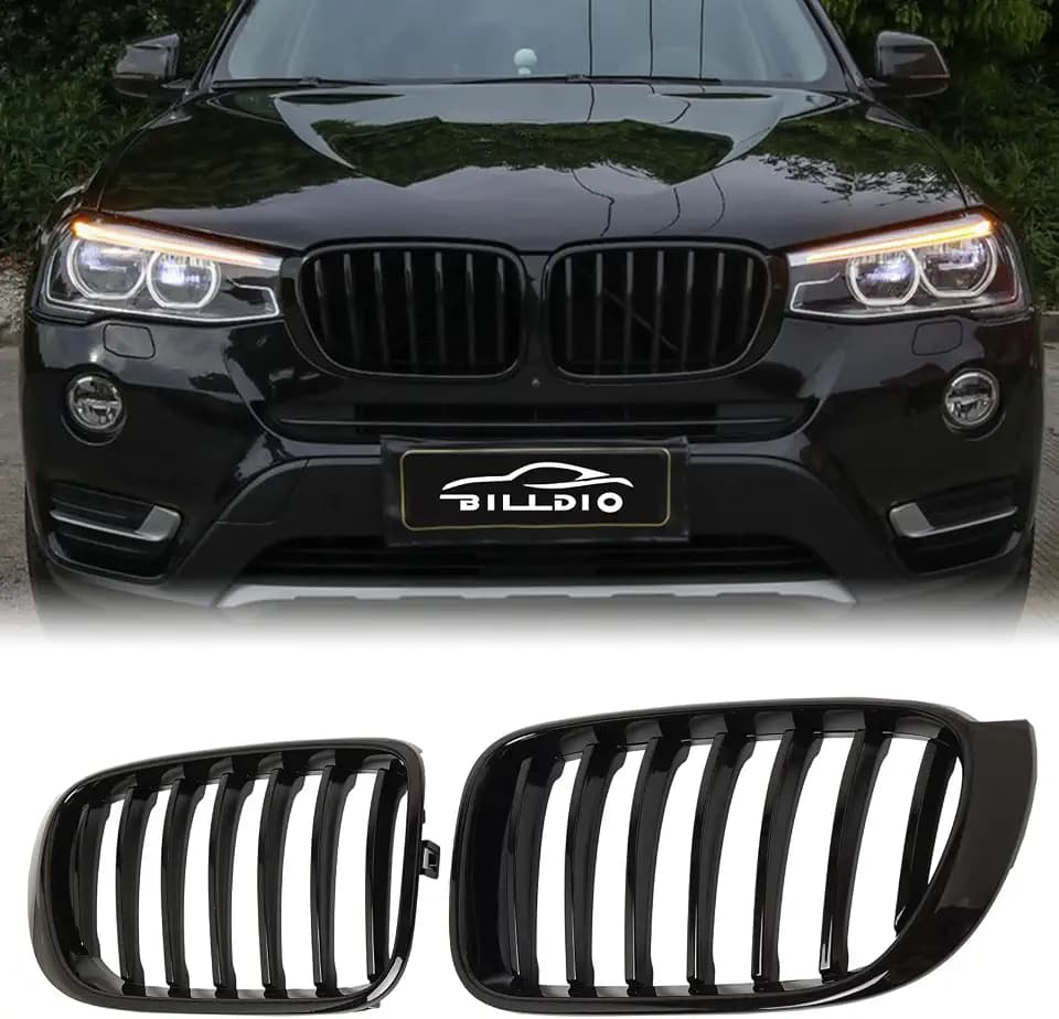 F25 F26 Grille - Front Kidney Grille ABS Single Slats Gloss Black