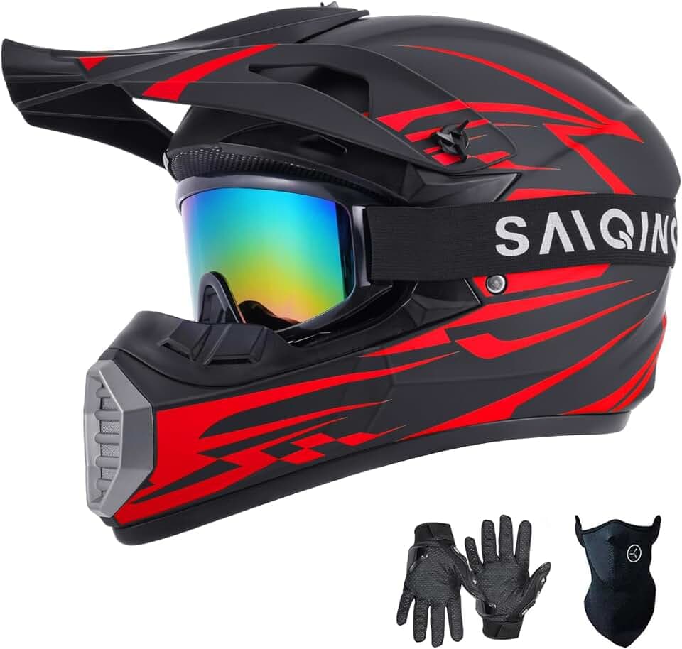 SanQing Youth Kids Motorcycle ATV Full Face Helmet DOT Approved