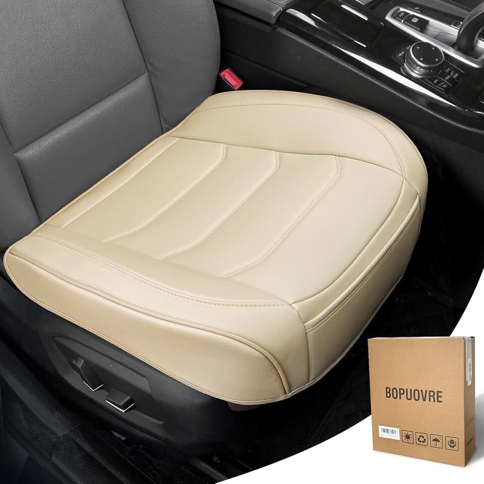 BOPUOVRE Car Seat Cover for Luxury & Comfort PU Leather
