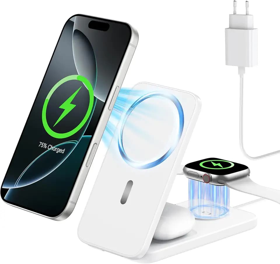 Magnetische 3 in 1 Ladestation für iPhone, Apple Watch & AirPods