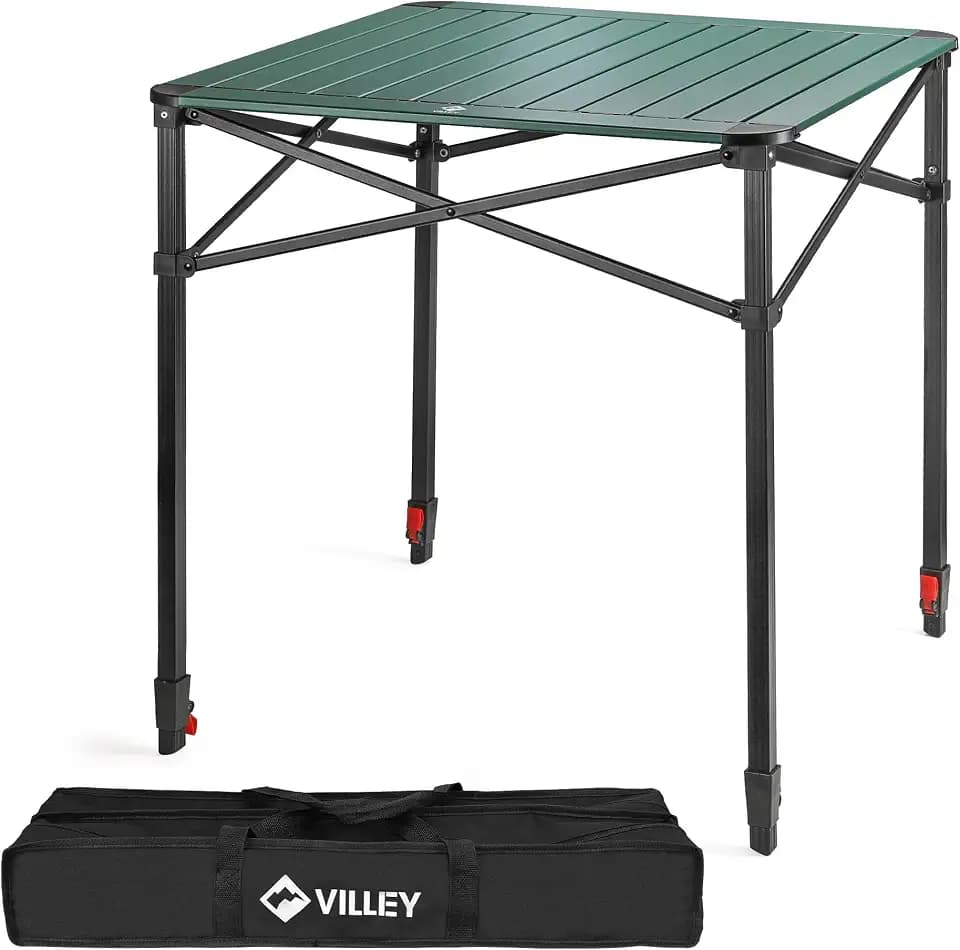 VILLEY Aluminium Klapptisch mit Tragetasche, 70 * 70 * 78cm
