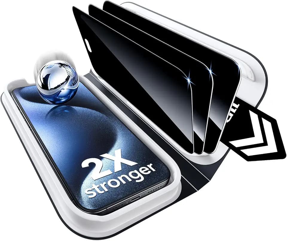 ESR 3 Pack for iPhone 15 Pro Max Privacy Screen Protector, Classic