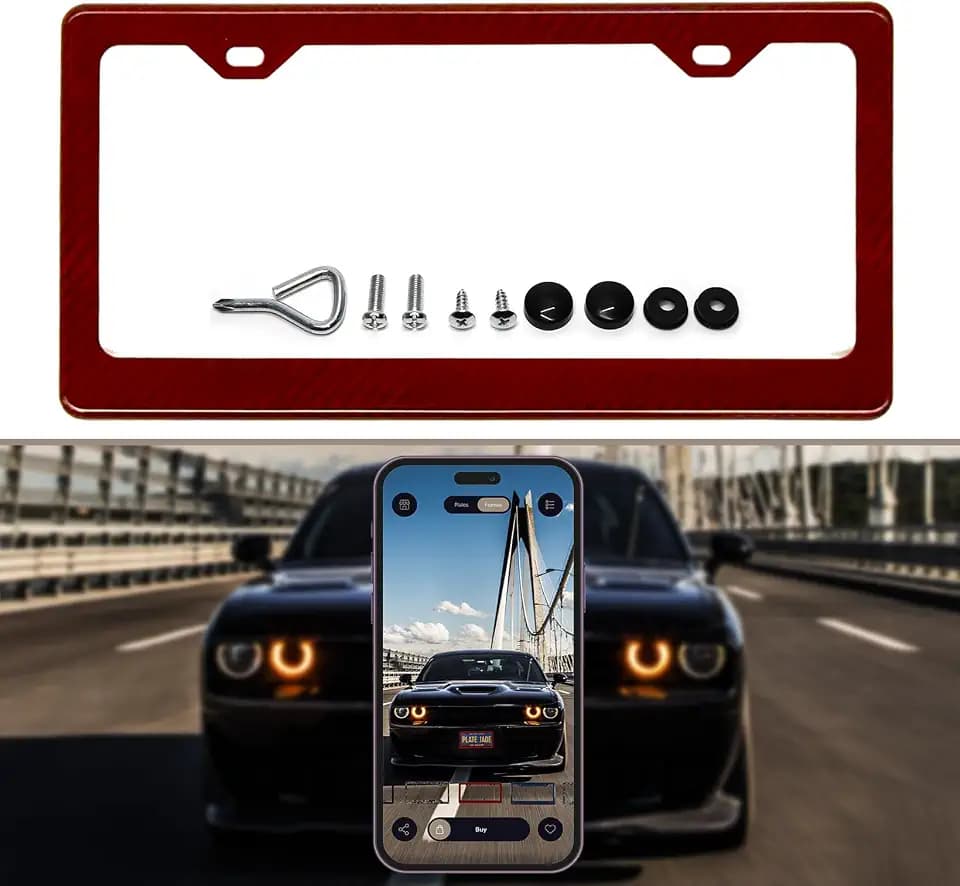 Carbon Fiber License Plate Frame - UV Gloss Finish, 2 Hole