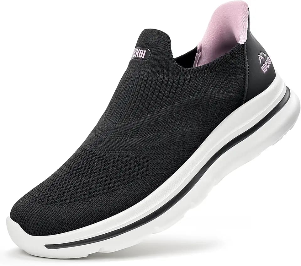 ODCKOI Damen Slip On Sneaker ohne Schnürsenkel Leichte Sportschuhe