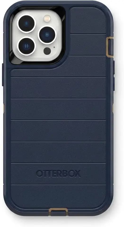 OtterBox iPhone 13 Pro Max & iPhone 12 Pro Max (Only) - Defender Series Screenless Edition Case - Blue Suede Shoes - Case Only - Microbial Defense Protection - Non-Retail Packaging