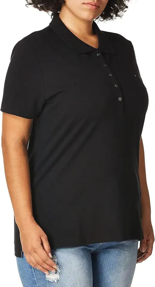 Tommy Hilfiger Solid Short Sleeve Polo Black SM (US 4-6)