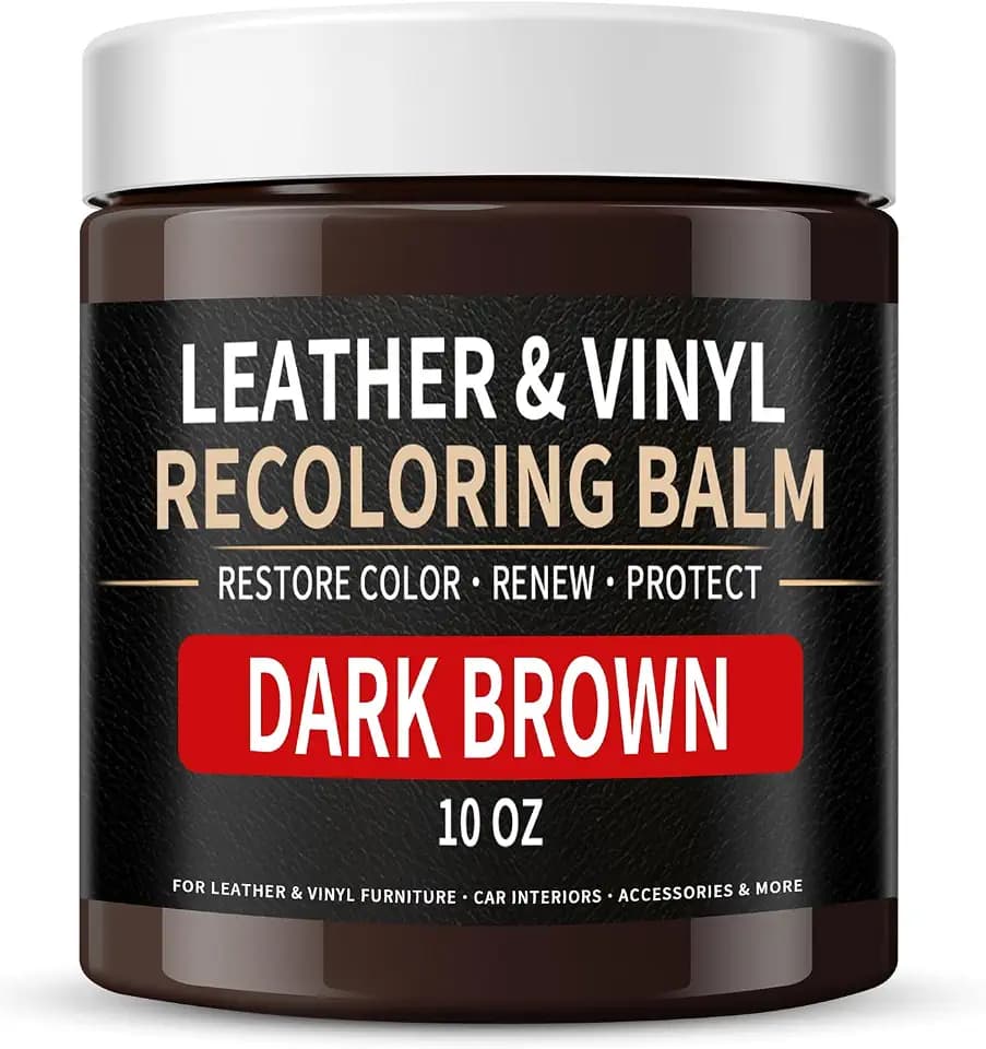 Leather Recoloring Balm, Leather Scratch Repair & Color Restorer,Dark Brown