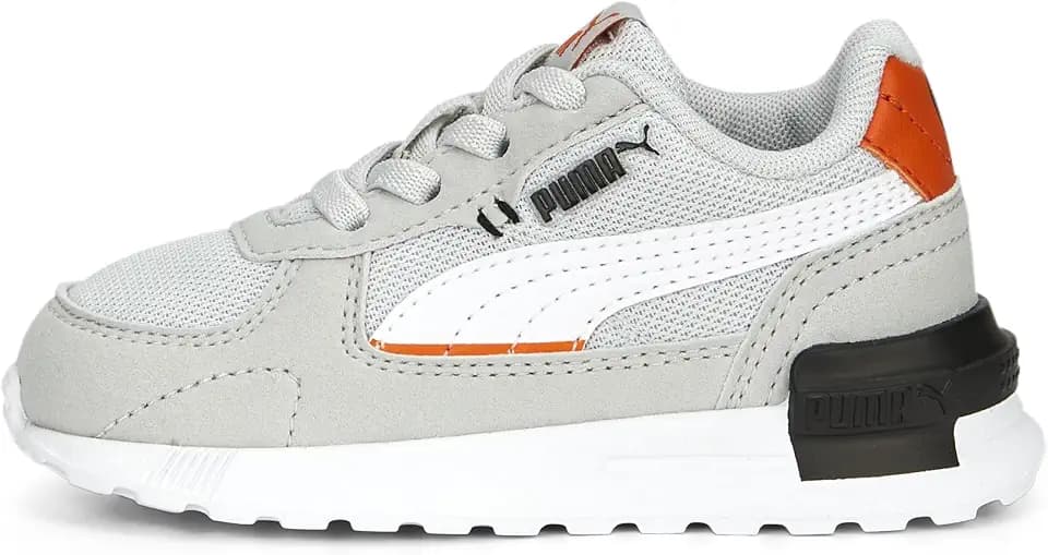 PUMA GRAVITON AC INF, Sneaker, Glacial Gray-PUMA White-Rickie ORANGE-PUMA Black,