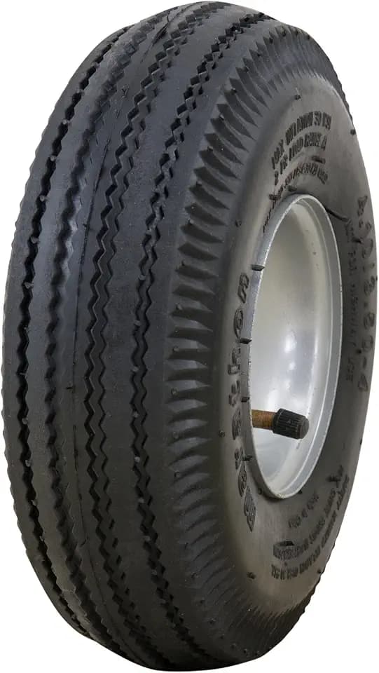 Marathon 20011 Pneumatic 4.10/3.50-4” Tire and Wheel Assembly, Replacement Hand Truck and Utility Tire