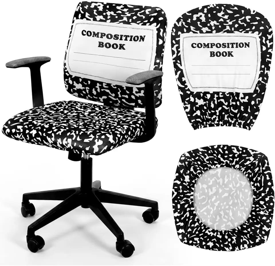 Chumia Composition Notebook Classroom Decor Teacher Office Chair Slipcover
