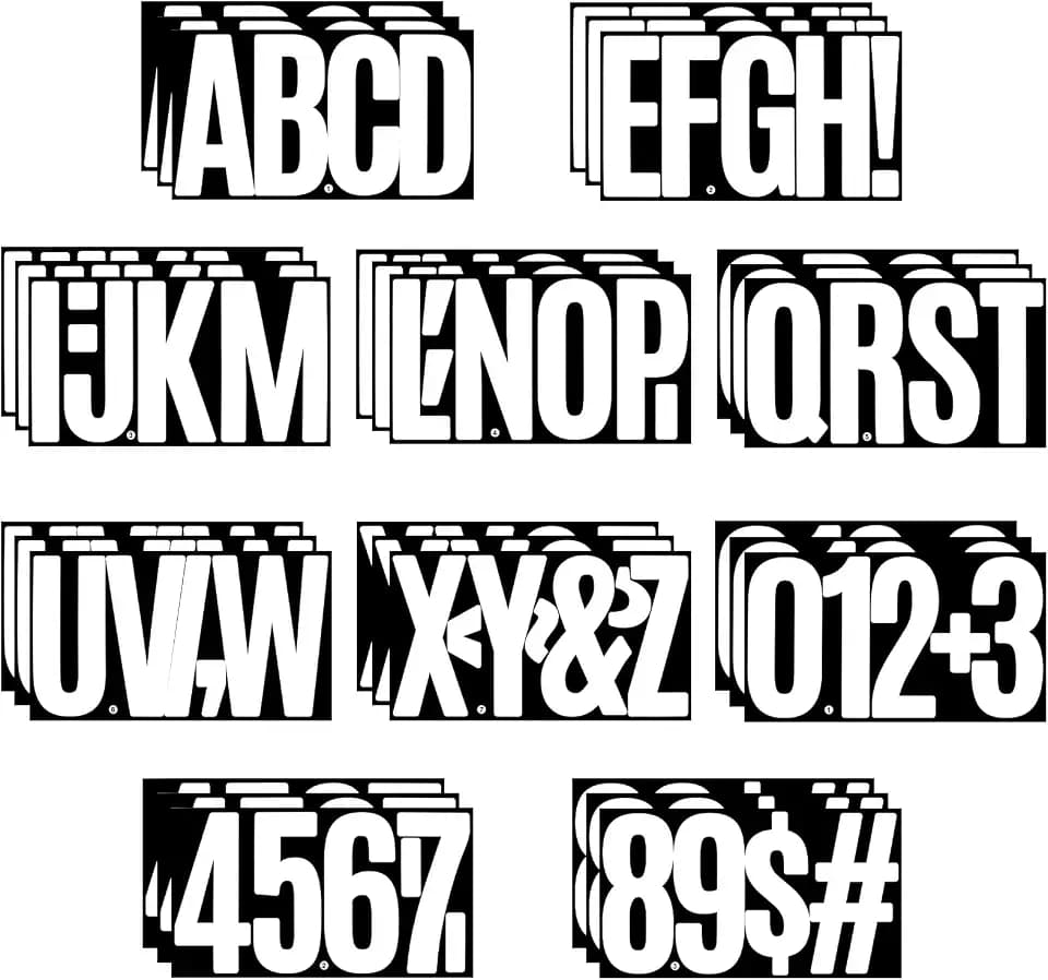 Letter Stickers,Mailbox Numbers,6 Inch Waterproof Vinyl Alphabet
