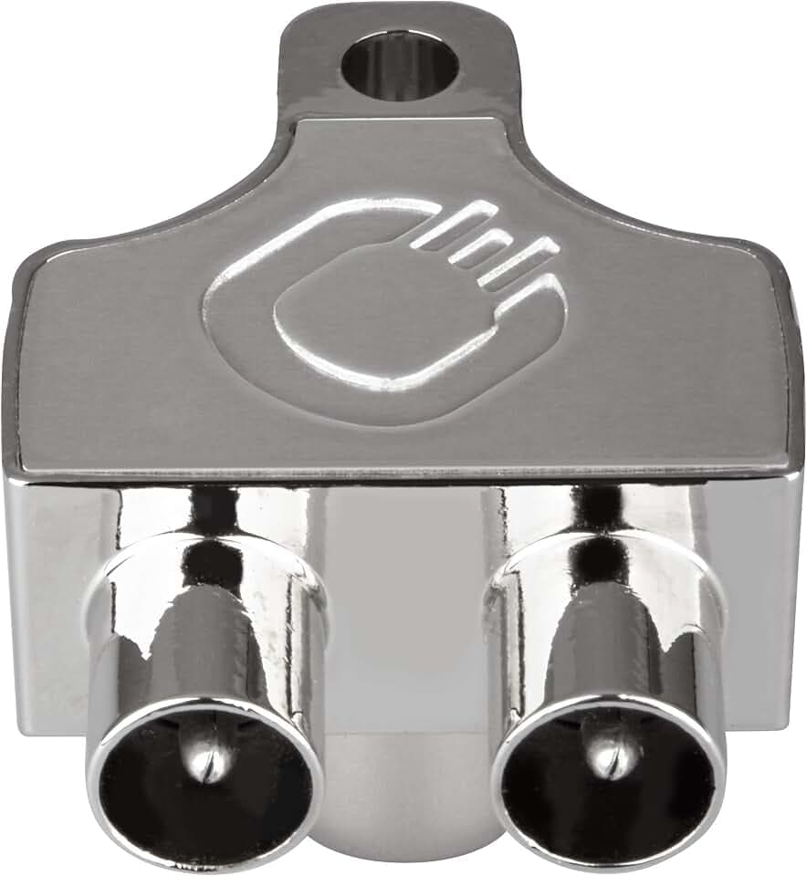 Oehlbach Antenna SP12 Antennen-Verteiler - geschirmtes Metallgehäuse - Zweigeräte-Verteiler für TV/Radio - Koax-Kupplung auf Koax-Stecker - DVB-T2 DVB-C2 HDTV UHD - Silber