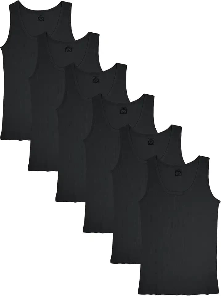 Sexy Basics Women's 100% Cotton Flex Tank Tops | Soft Super Fit Ribbed Fabric Tanks | Multi-Packs & Colors