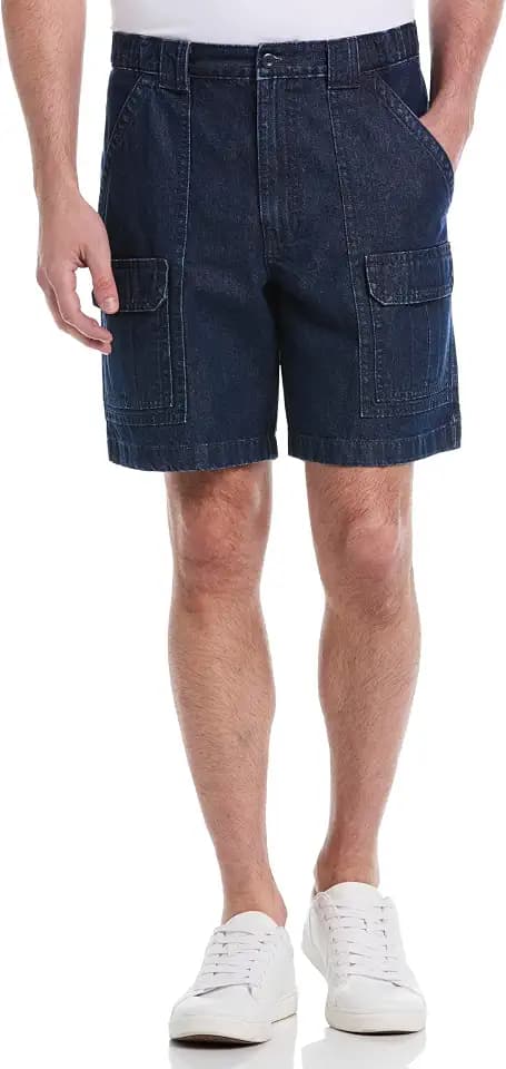 Savane Mens 8” Hiking Cotton Cargo Shorts with Tech Pocket (Available in Big & Tall)