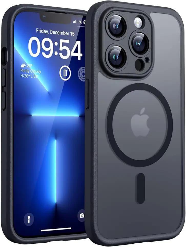 TOCOL for iPhone 13 Pro Max Case, Compatible with MagSafe, Black