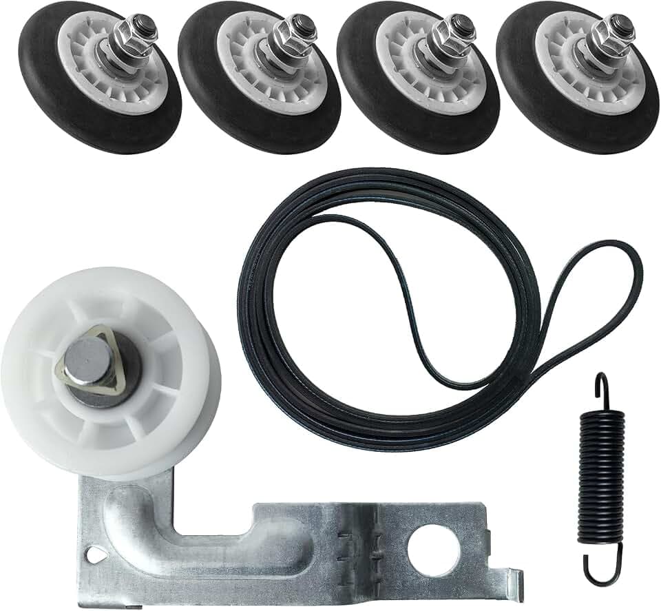 Upgraded 4581EL2002C Dryer Repair Kit dryer roller kit for LG Kenmore Dryers Includes 4581EL2002C Dryer Drum Roller 4561EL3002A Dryer Idler Pulley 4400EL2001A Belt