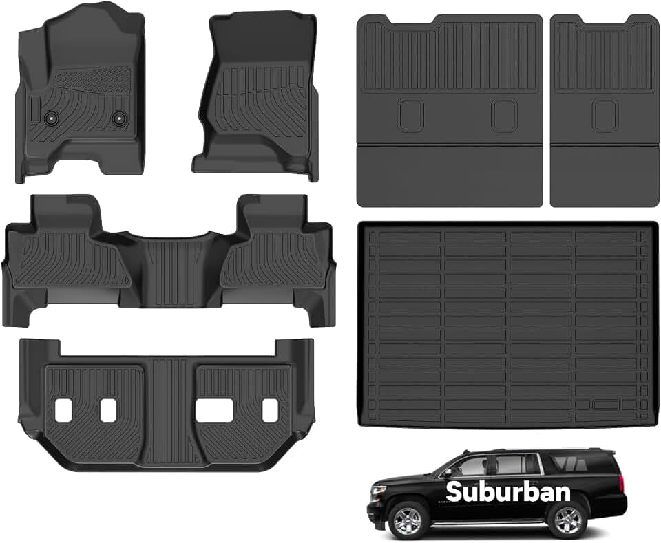 Floor Mats for 2015-2020 Suburban & GMC Yukon XL(Only 8 Seats)