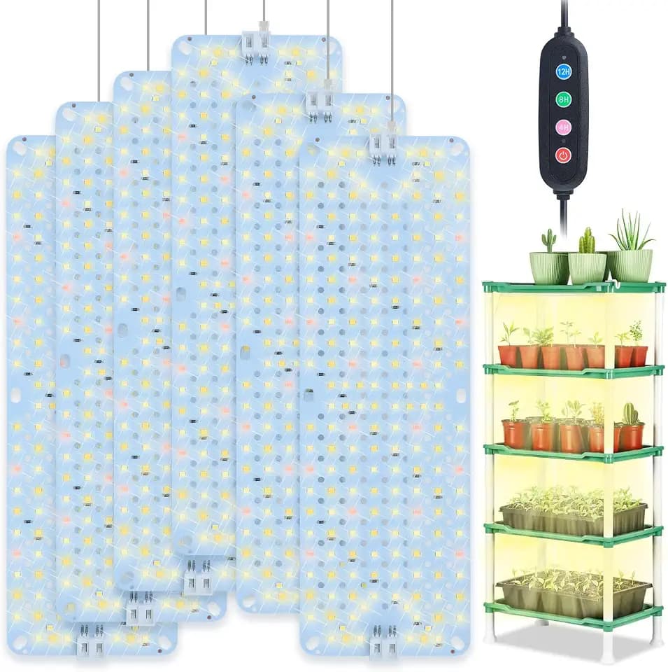 6Pack Flat Panel Grow Lights for Indoor Plants, Seed Starting