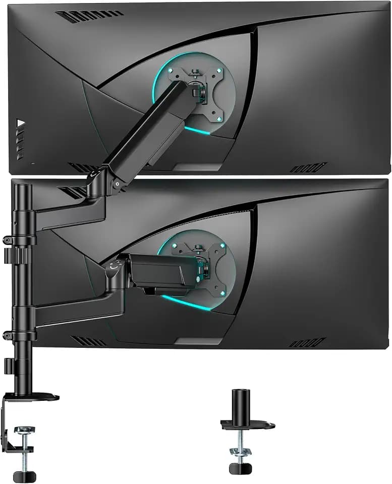 ARES WING Dual Monitor Mount - 17 to 40 Inch Screen Monitor Arm, Black