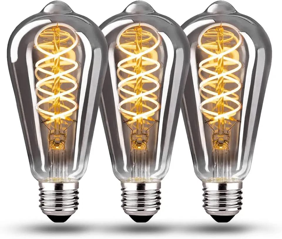Vintage Edison Glühbirne E27, E27 LED Vintage Dimmbar 4W LED Lampe Warmweiß Glühbirne E27 Vintage Ideal für Nostalgie und Retro Beleuchtung in der Café-Bar zu Hause - 3 Stück (ST64 YHS)