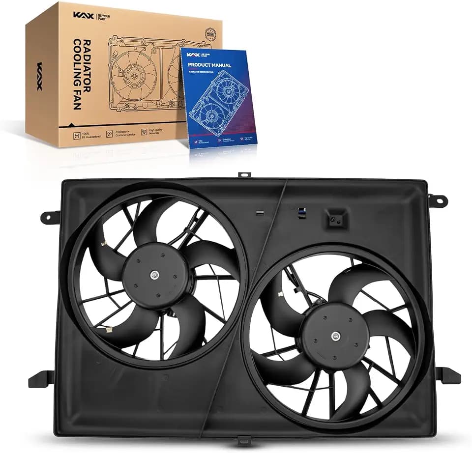 KAX Engine Radiator Cooling Fan, Compatible with 2008-2017 Traverse, Enclave, Acadia Limited, 2007-2016 Acadia, Outlook, Replace # 23412299, 23434158, 621930, 20972760, 25927026
