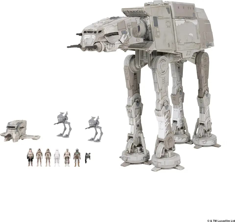 Star Wars™ Micro Galaxy Squadron Imperial Remnant AT-AT Battle Pack - Four Vehicles with Six 1-Inch Micro Figure Accessories