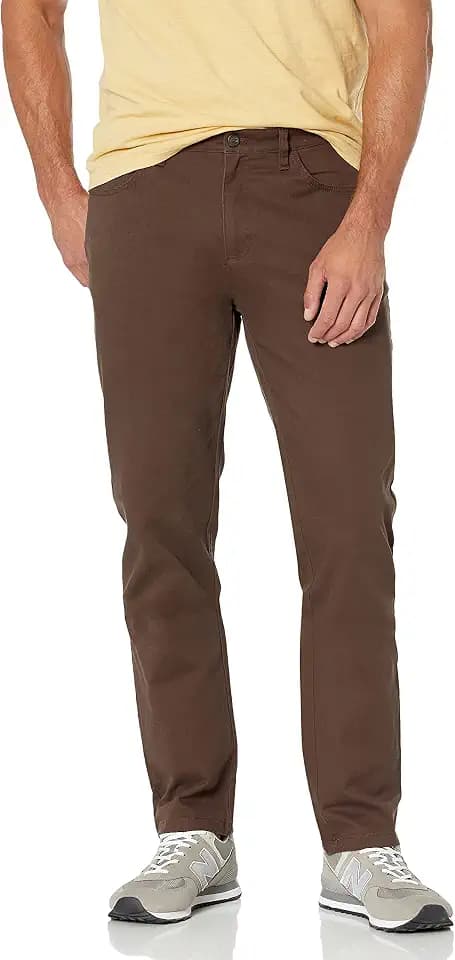 Amazon Essentials Men's Athletic Fit Chinos, Work Pants, 5-Pocket, Cotton Stretch